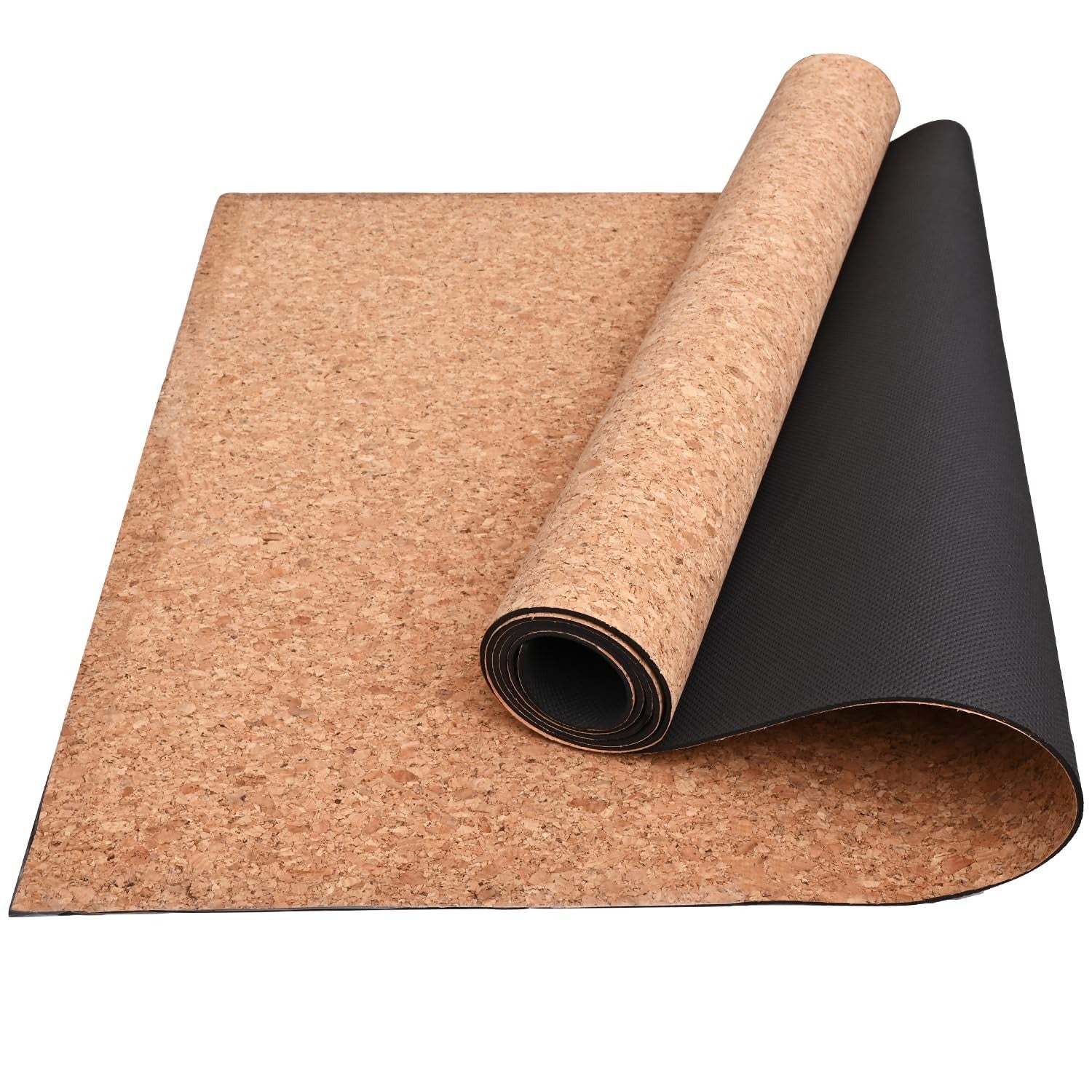Hacer Yoga Mat 3mm Thickness Unisex Non Slip Anti Tear Cork Exercise Mats