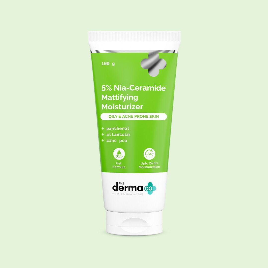 The Derma Co 5% Nia-Ceramide Mattifying Moisturizer with 5% Niacinamide & 2% Ceramide - 100g