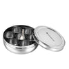 Wonderchef Ambrosia Stainless Steel Masala Box 7 Containers with Spoon Airtight Lid Spice Organizer