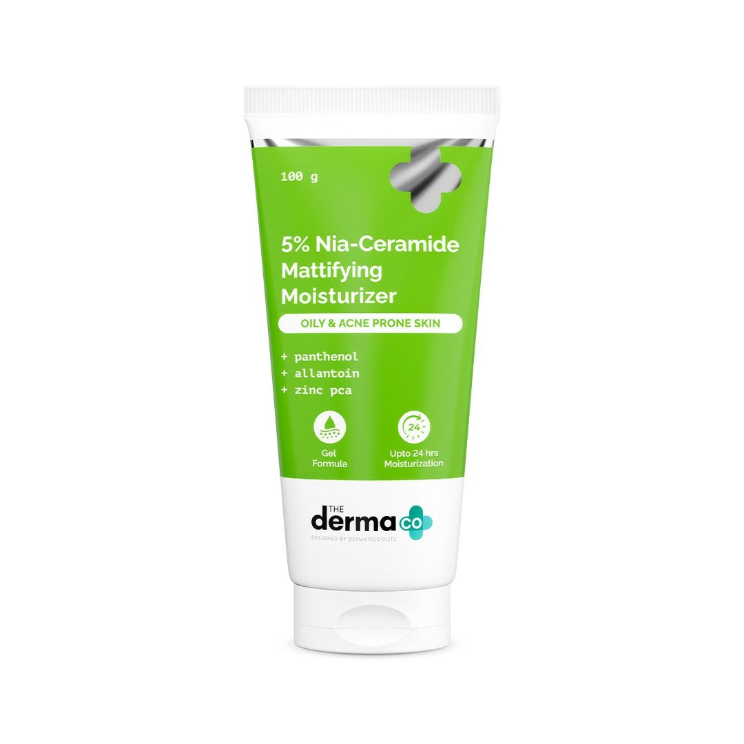 The Derma Co 5% Nia-Ceramide Mattifying Moisturizer with 5% Niacinamide & 2% Ceramide - 100g