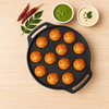 Solara Cast Iron Paniyaram Pan Pre-Seasoned 12 Pit