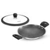 Hawkins Futura Nonstick Appachatty Deep Kadhai 1.25L 22cm with Glass Lid (NSA125G)
