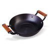 Wonderchef Ferro Light Pre-Seasoned Cast Iron Kadhai 28cm 3.2L with Acacia Wooden Handles