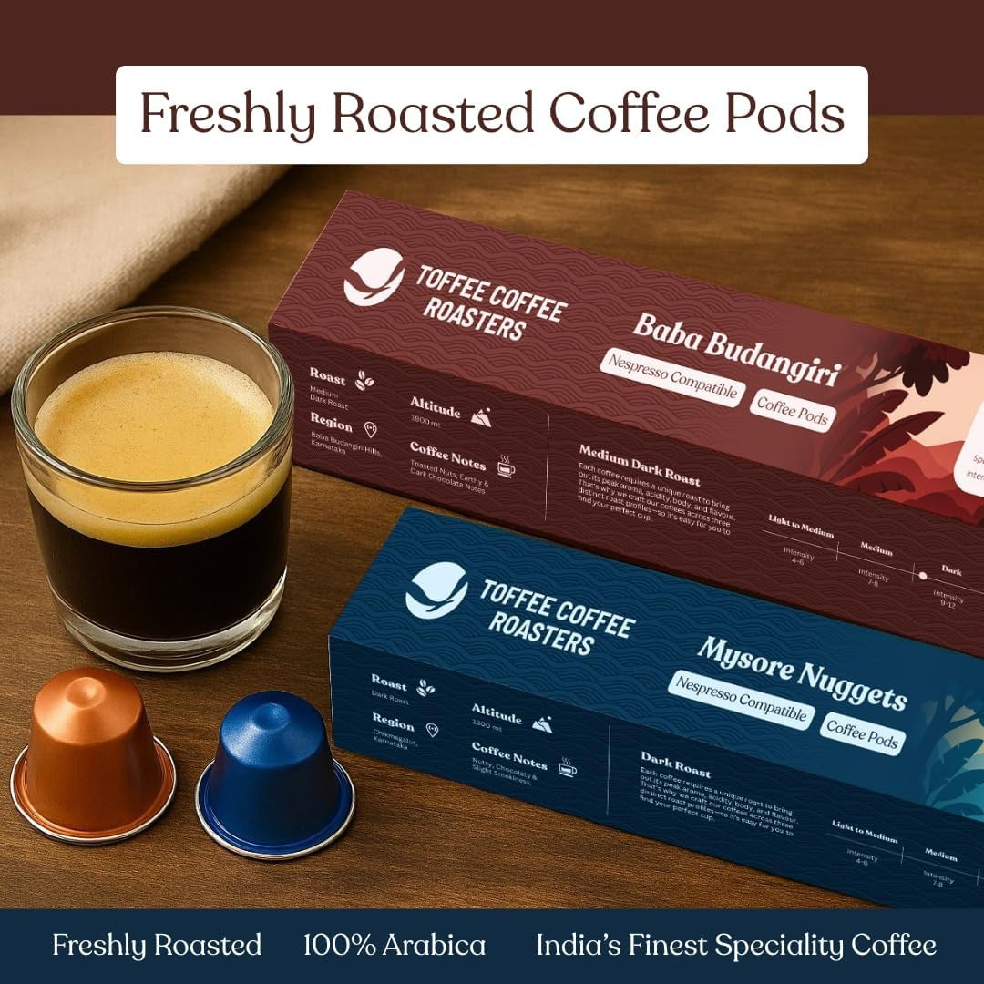 Toffee Coffee Roasters Variety Pack Coffee Pods Aluminium Coffee Capsu ...