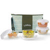 Borosil Larah Gracia Daisy Glass Lunch Box