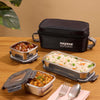 Nayasa Eco Duplex 3 Stainless Steel Office Lunch Box Set