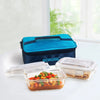 Borosil Alfa Blue Lunch Box School Office Tiffin (370ml x 2)