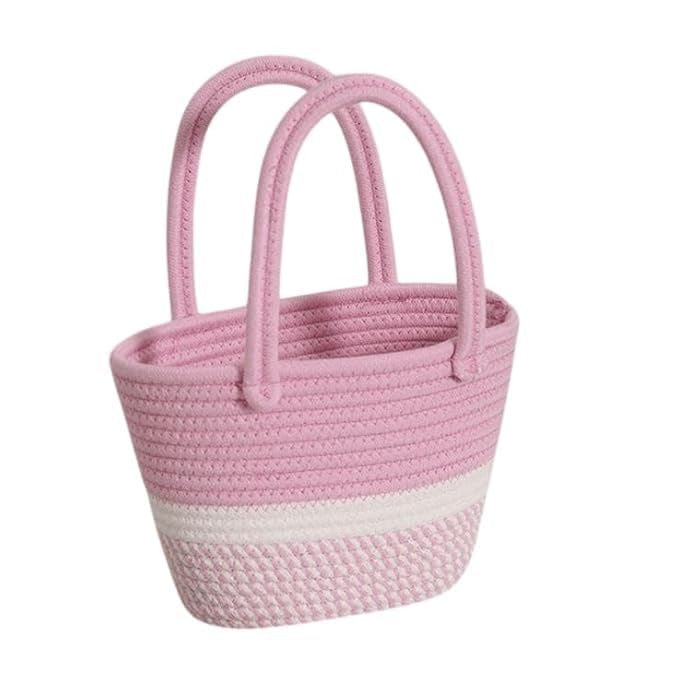 Womens Stylish Straw & Polyester Tote Handbag for Office Travel