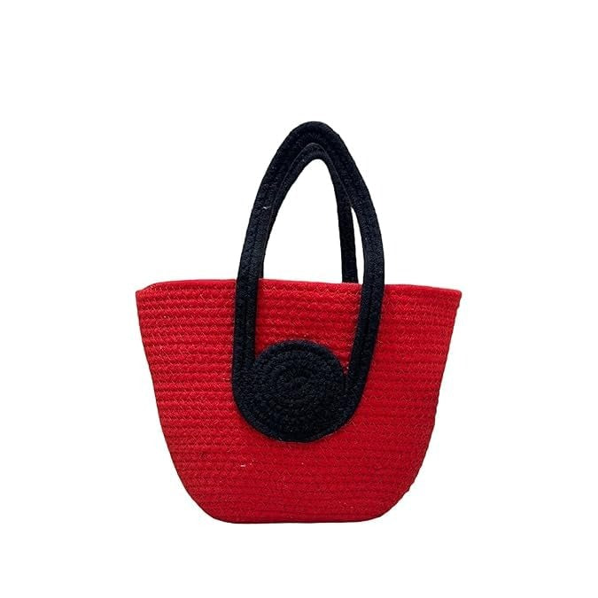 Attractive Hand Bag Large Tote Bamboo Beach Basket for Women Jute Handmade