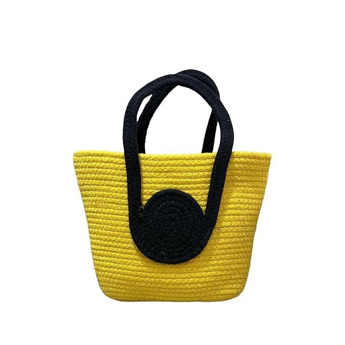 Attractive Hand Bag Large Tote Bamboo Beach Basket for Women Jute Handmade