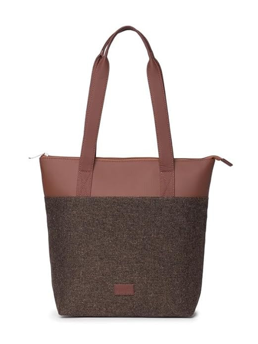 Zouk Printed Women's Jute Handcrafted & Leather Everyday Tote Bag