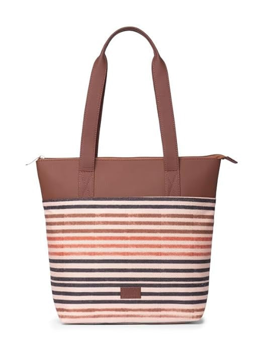 Zouk Printed Women's Jute Handcrafted & Leather Everyday Tote Bag