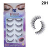 Bronson Professional False Eyelashes Set of 5 Pair 6D Long and Natural 201