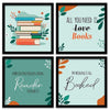 Kotart Wood All You Need Is Books Quotes Frames For Wall Decor Set Of 4