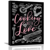 Kotart Cooking Love Quotes Wall Frame for Restaurant Kitchen Framed Kitchen Poster