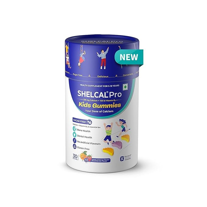 Shelcal Pro Kids Sugar Free Calcium Gummies - 30 gummies