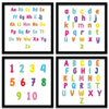 Kotart Educational Alphabets Frames for Kids Room Wall Decor Set of 4