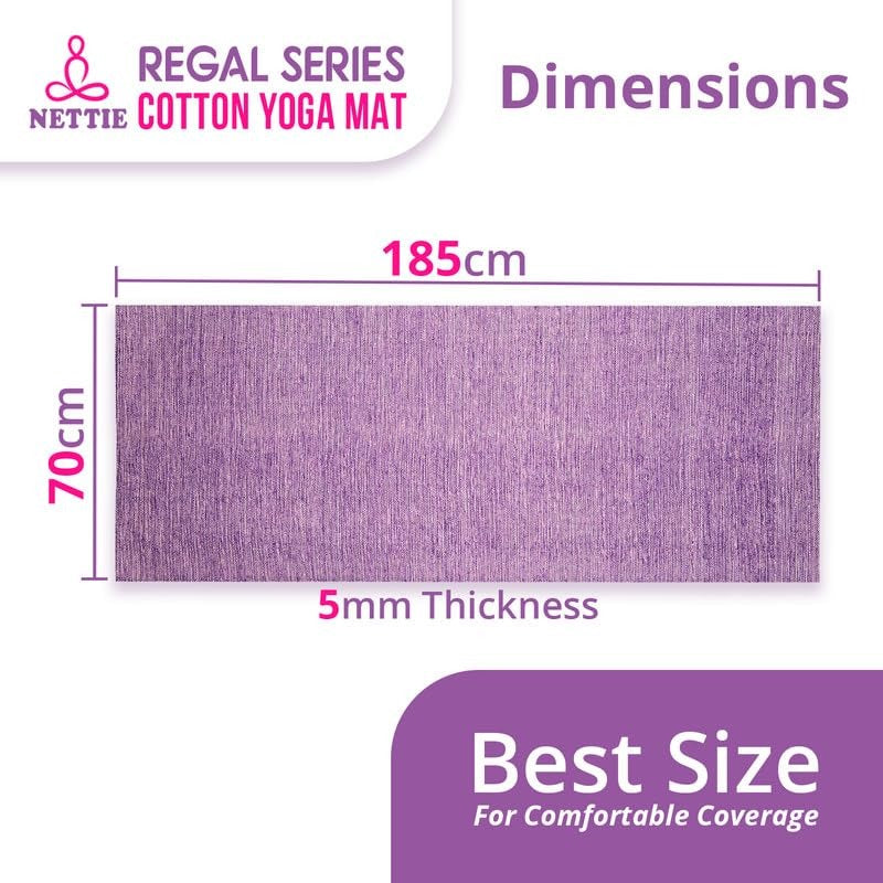 Nettie Handloom Cotton Anti-Skid Yoga Mat Regal Series