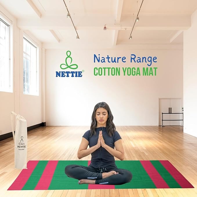 Nettie Nature Range Anti-Skid Handloom Cotton Yoga Mat