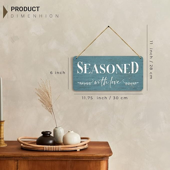 Kotart Kitchen Seasoned With Love Wall Hangings For Cafe Restaurant Bar Lounge MDF