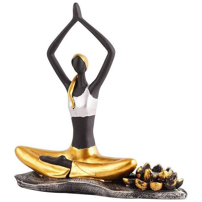 Zart Resin Lady Yoga Poses Showpiece for Home Decor Showpiece