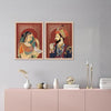kotart Rajasthani Painting with Frame for Home Decoration Madhubani Art Painting Pack of 2