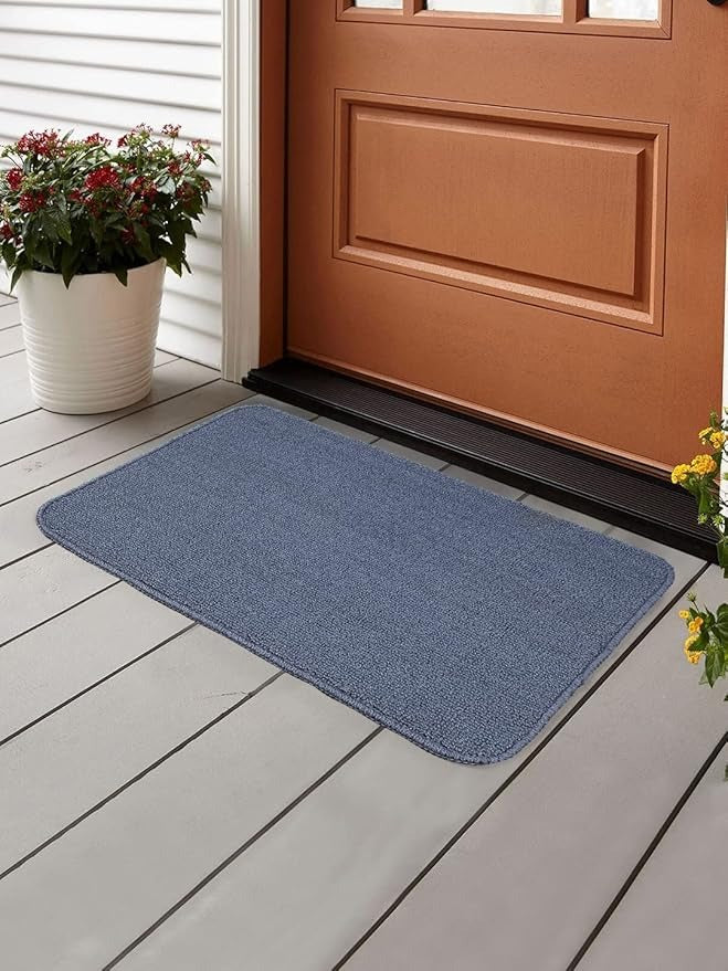 Saral Home Striped Soft PP Yarn Doormat Anti Skid Backing