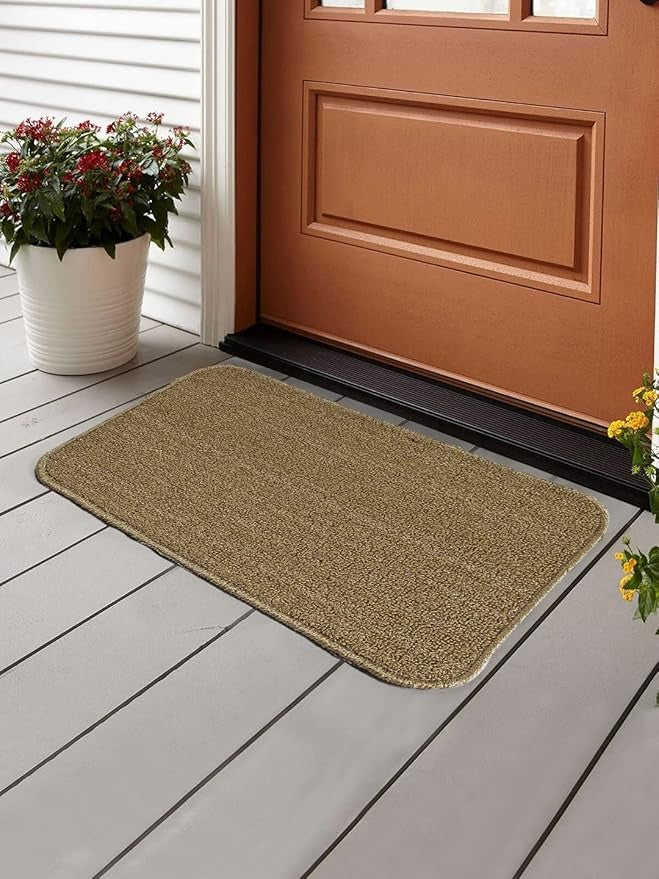Saral Home Striped Soft PP Yarn Doormat Anti Skid Backing