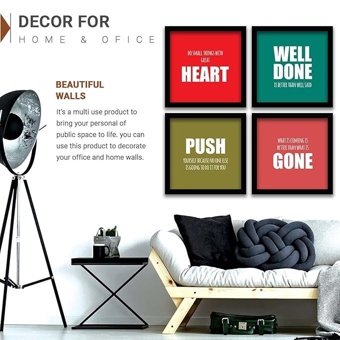 Kotart Do Small Things Motivational Quotes Frames for Wall Decor Set of 4