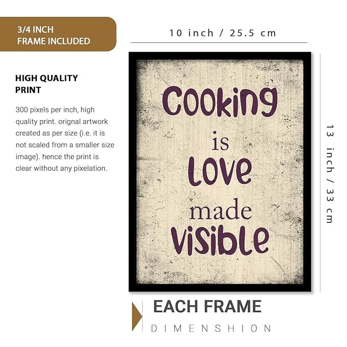 Kotart Restaurant Quotes Framed Posters for Kitchen Wall Decoration Kitchen 8