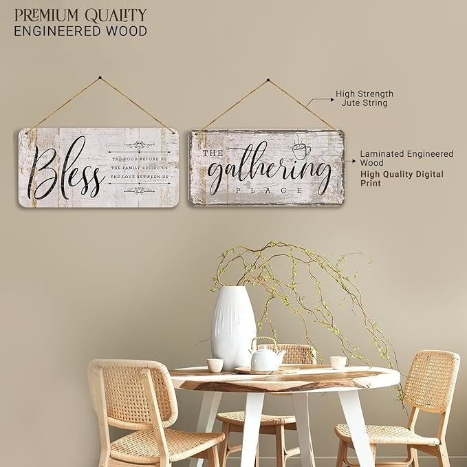 Kotart Kitchen Quotes Wooden Wall Art Hanging for Restaurant Bar Dianing Area 8