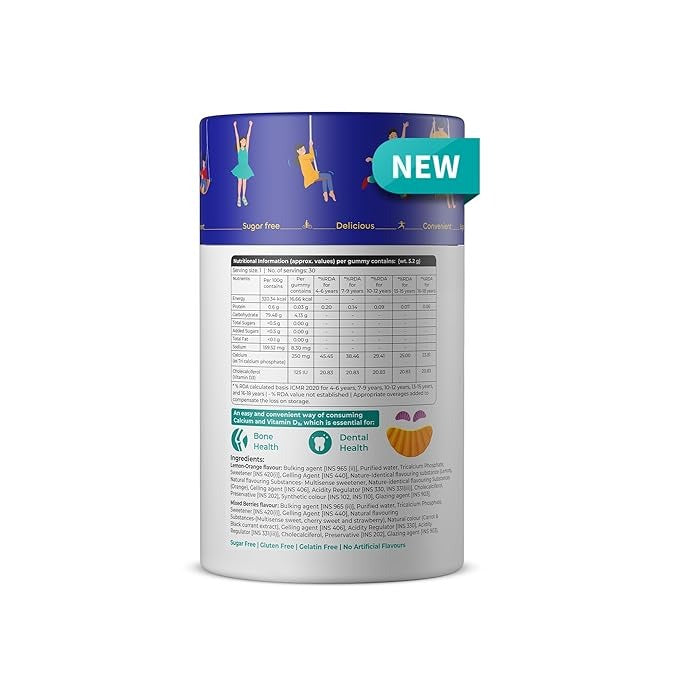 Shelcal Pro Kids Sugar Free Calcium Gummies - 30 gummies