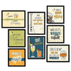 Kotart Paper Dont Worry Framed Wall Posters For Bar Kitchen Restaurant Set Of 8