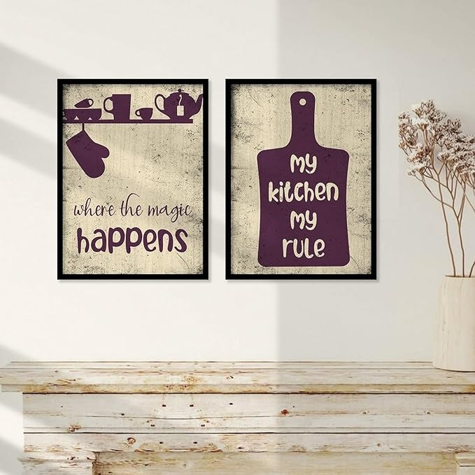 Kotart Restaurant Quotes Framed Posters for Kitchen Wall Decoration Kitchen 8