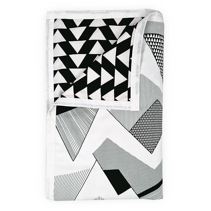 Divine Casa 120 GSM Microfibre Blanket Single Bed Lightweight Sofa Throw Blanket for Winter Dohar Colour Black and WhiteTC - 120