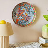 Ritualistic Metal Madhubani Single Wall Plate for Home Decoration With 10 Inch Stand