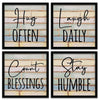 Kotart Hug Often Quotes Frames for Wall Decor Set of 4