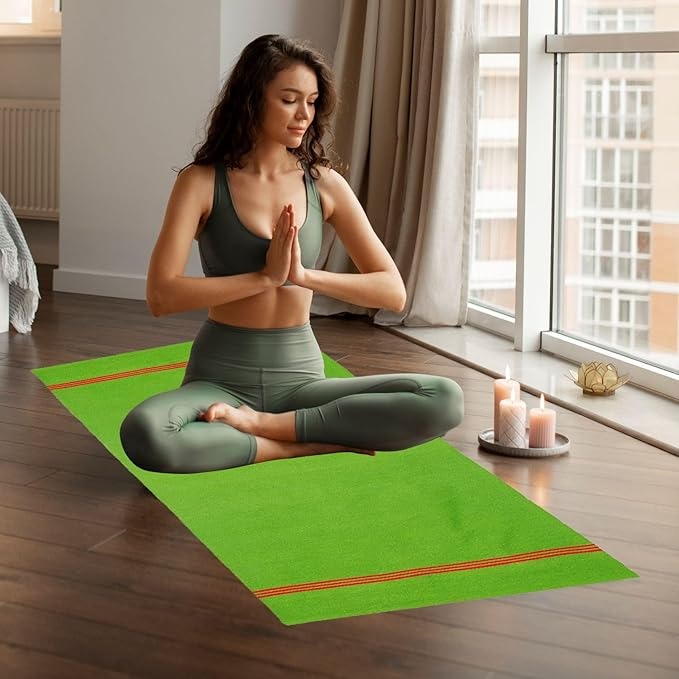 Strauss Cotton Yoga Mat For Women & Men Exercise Mat For Home Workout