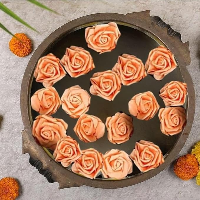 Artificial Foam Floating Rose Flowers 24 Pcs