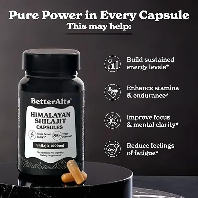 Better Alt Shilajit/Shilajeet Capsules - 60 Capsules