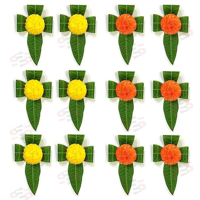 Stylish Mango Leaves and Flowers Decoration at Home Beautifully Crafted Artificial Flower