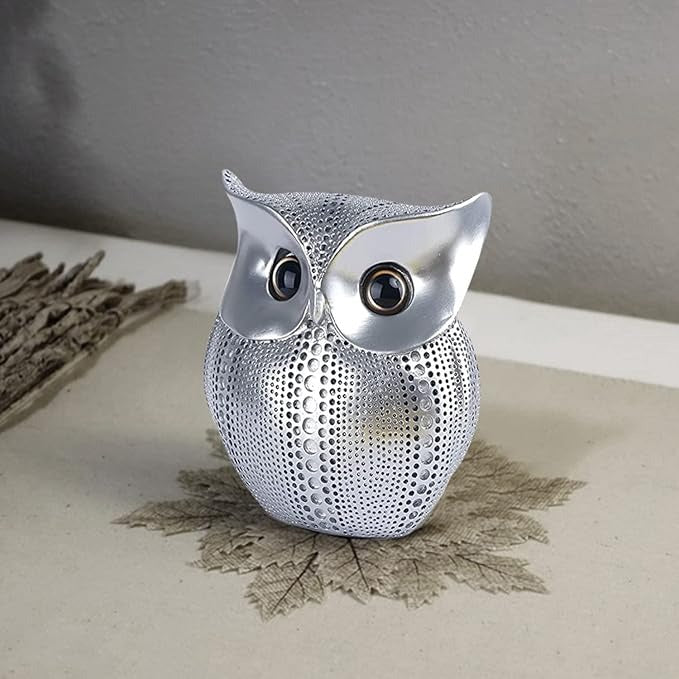 Xtore Modern Classy Lucky Owl Resin Art Figure Showpiece