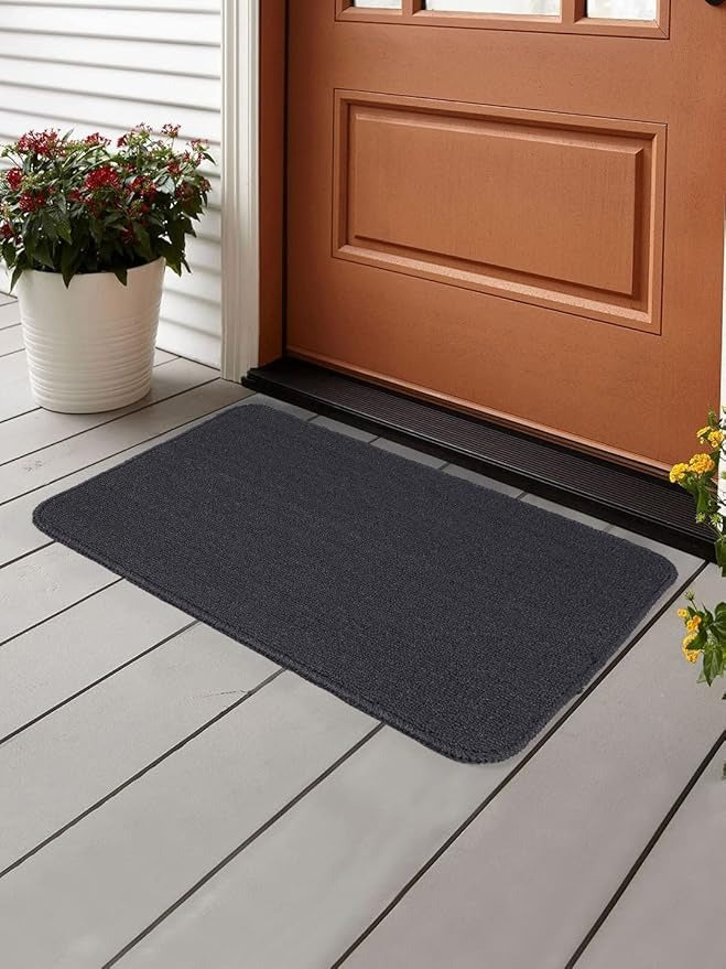 Saral Home Striped Soft PP Yarn Doormat Anti Skid Backing
