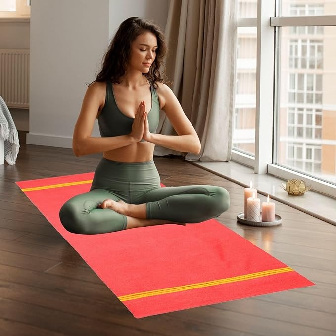 Strauss Cotton Yoga Mat For Women & Men Exercise Mat For Home Workout