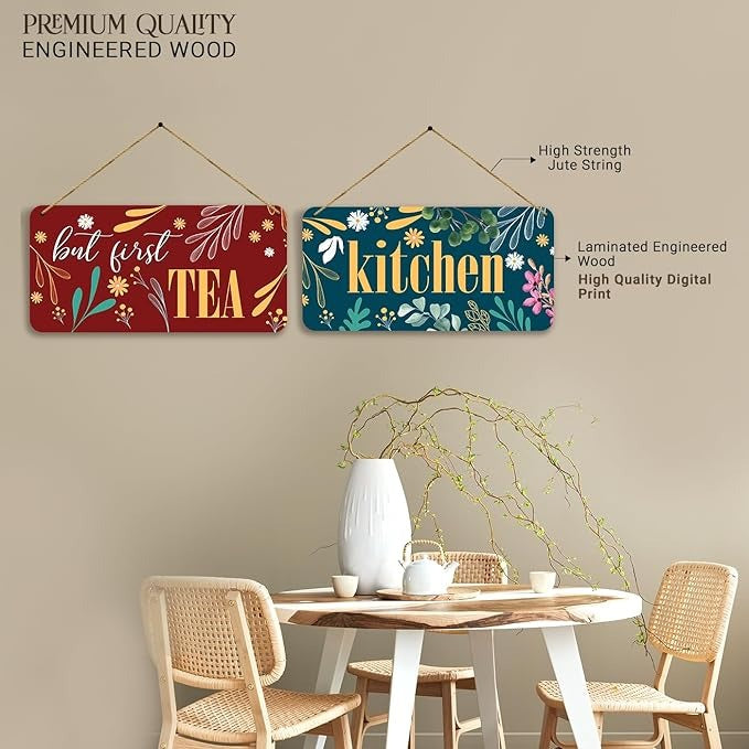 Kotart Kitchen Quotes Wooden Wall Art Hanging for Restaurant Bar Dianing Area 6