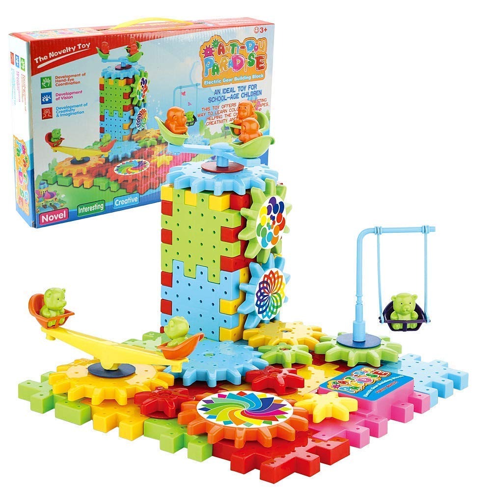 Chocozone Operated 81pcs Rotating Building Blocks STEM Kit