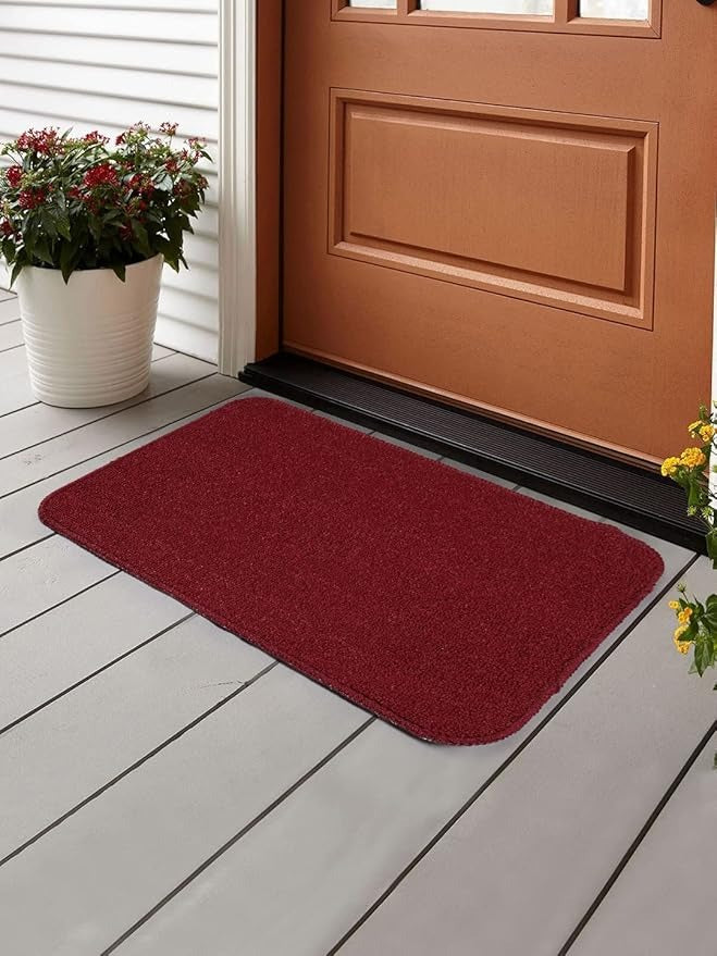 Saral Home Striped Soft PP Yarn Doormat Anti Skid Backing
