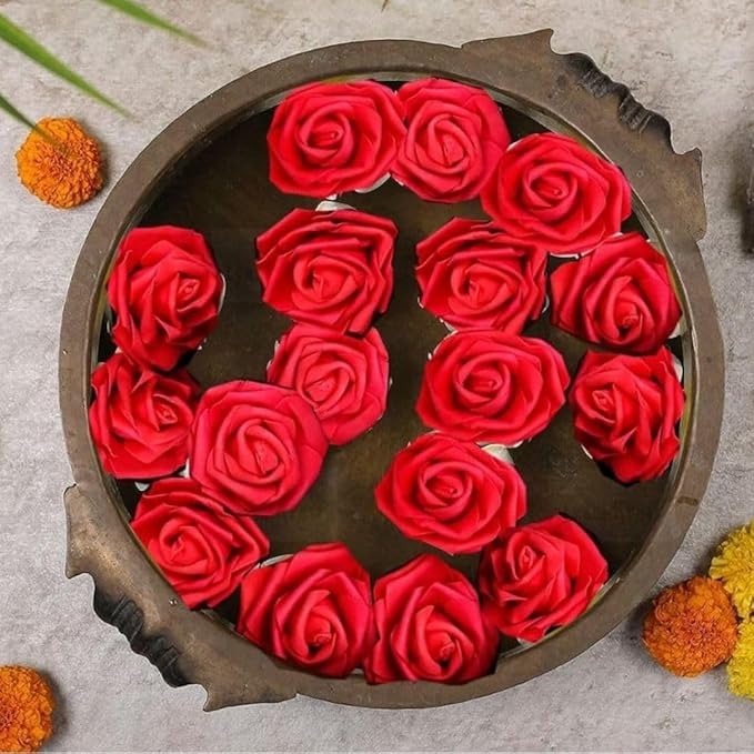 Artificial Foam Floating Rose Flowers 24 Pcs