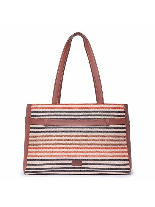 Zouk Women's Jute Handcrafted Vegan Leather Statement Office Shoulder Bag
