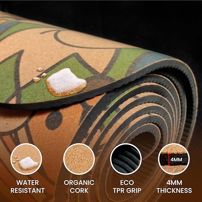 Kimy Home Premium Non Toxic Cork Yoga Mat